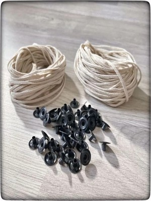Evinya Pamuk Mum Fitili 25 Metre | Mum Yapımı Için Fitil + Çıtçıt Stand