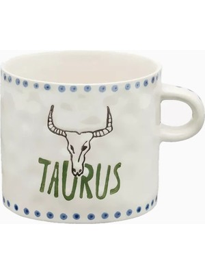 Anna + Nina Taurus Boğa Burcu El Boyaması Seramik Kupa 500 ml