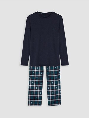 Lcw Lc Waikiki Yeşil Yılbaşı Temalı Erkek Pijama Takım
