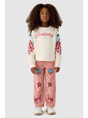 Swatsky Kız Çocuk Ekru Sweatshirt