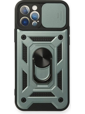 Skygo Revify Apple Iphone 12 Pro Kılıf Pars Lens Yüzüklü Silikon - Yeşil