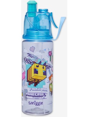 Smiggle Minecraft Mavi Püskürtmeli Plastik Suluk (560 Ml)