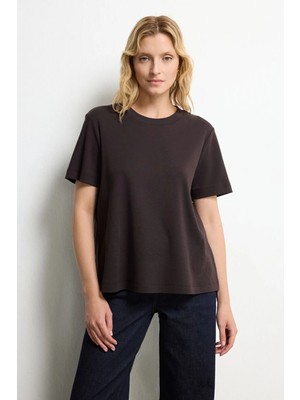 Love My Body  Basic Tişört Kahve 175L9681003