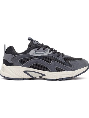 Derimod Erkek Gri Bağcıklı Kalın Tabanlı Deri Sneaker WM68007065