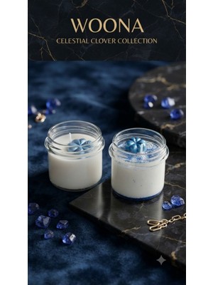 Woona Doğal Soya Wax Sinek Kovucu Mum - Sitronella ve Amber Kokulu Dekoratif Vegan 2' Li Cam Kavanoz Mum El Yapımı Doğal Soya Wax Premium Kokulu Mum Seti