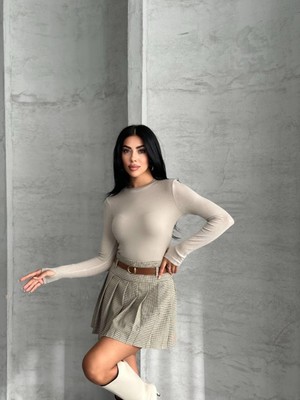 Moda Rüyası Oysho Bisiklet Yaka Parmak Geçirmeli Badi