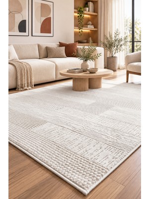 Melaris Halı Patrin Modern Dokuma Halı Salon Oturma Odası Mutfak Halısı Sık Dokulu Kalın Halı
