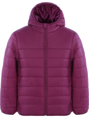 Civil Girls Civil Kız Çocuk Basic Mont | Mikro Uzun Kol Kapşonlu | Okul Kreş ve Günlük Kullanım - Bordo