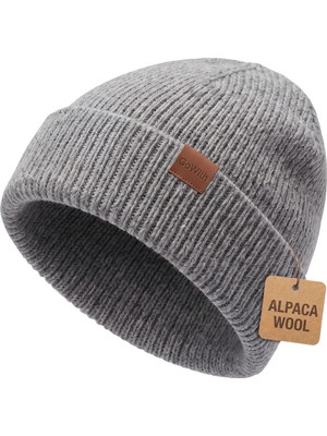 Gowith Unisex Alpaka Yünlü Katlamalı Düz Bere