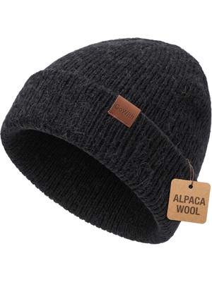 Gowith Unisex Alpaka Yünlü Katlamalı Düz Bere