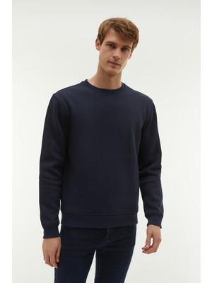 Mudo Erkek Lacivert Bisiklet Yaka Sweatshirt