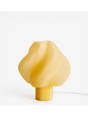 Luvenza Design Solae Honey Sarı Dekoratif LED Masa Lambası, Modern Abajur, Yatak Odası ve Komodin İçin Gece Lambası