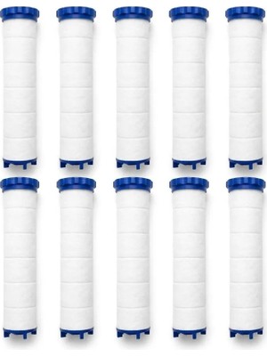 Safir Bath Arıtmalı Duş Başlığı Filtresi Kartuşu - Klor ve Kireç Önleyici Cilt & Saç Dostu Banyo Filtresi (10 Adet)
