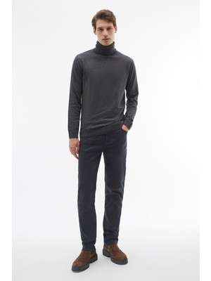 Mudo Erkek Lacivert Slim Straight Fit Pantolon