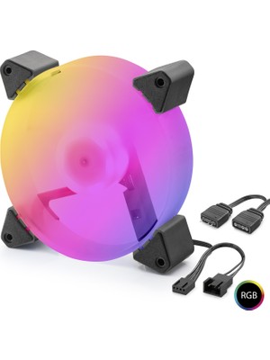 Skygo Kasa Fanı 5. Nesil Rgb 12 cm - Siyah ND2665