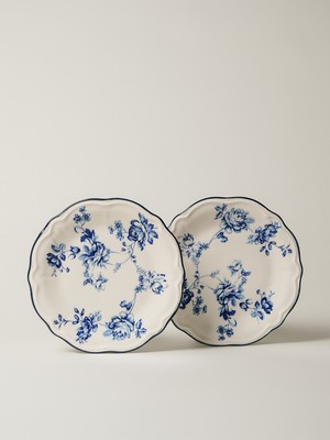 Minihol Delftware Porselen 2’li Tatlı Tabağı (22 Cm)