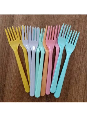 Nisa Plastik Lüx Çatal Renkli 6 Lı