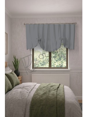 Olivia Home Store Blackout Büzgülü Perde Gri Tasarım Büzgülü Tam Karartma Işık Geçirmez Ölçüye Özel