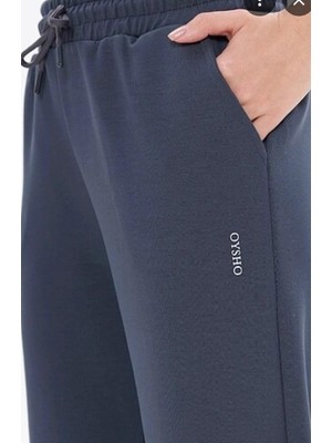 Moda Rüyası Kadın Oysho Beli Lastikli Bağcıklı Geniş Paça Rahat Kesim Günlük Eşofman Altı