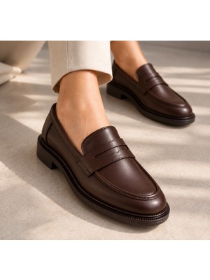 Zenora Shoes Kadın Loafer Makosen Casual Tokalı Günlük Yumuşak Ortopedik Ayakkabı