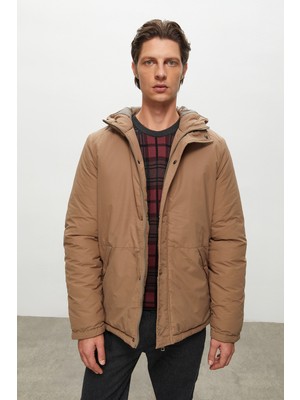 Mudo Erkek Kahverengi Kapüşonlu Parka