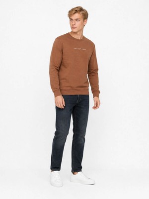 Loft  Bisiklet Yaka Regular Fit Kahverengi Erkek Sweatshirt LF2037100