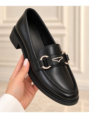 Zenora Shoes Kadın Loafer Makosen Casual Tokalı Günlük Yumuşak Ortopedik Ayakkabı