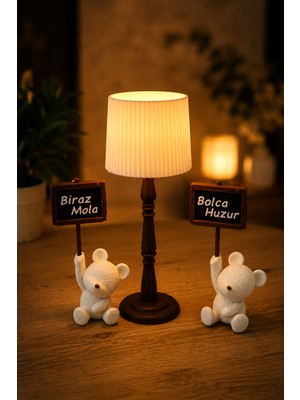 Overmax Ayıcıklı Dekoratif 14CM LED Masa Lambası – Sıcak Işık Mini Abajur | Biraz Mola & Bolca Huzur
