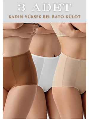 QKK Yüksek Bel 3'lü Bato Külot - Tam Kapatan Toparlayıcı Iç Çamaşırı
