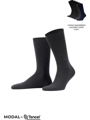 Mısırlı Erkek Modal Ergonomik Kutulu 6 Çift Soket Çorap Çok Renkli