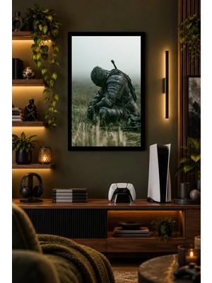 Soprano Ormanda Astronot Figürü, Dekoratif Mdf Tablo, Çerçeve Görünümlü Ahşap Poster
