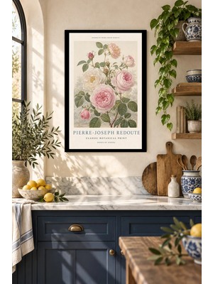 Soprano Pembe Gül Resmi Afişi, Dekoratif Mdf Tablo, Çerçeve Görünümlü Ahşap Poster