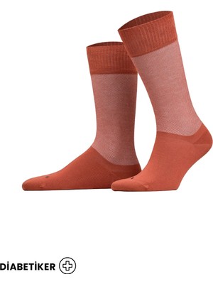 Mısırlı Unisex Diyabetik Bambu Soket Çorap Pas Kırmızısı