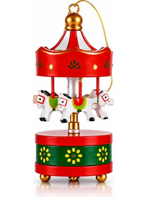 Süsle Bebek ve Parti Kırmızı Mini Atlıkarınca, 8,5 cm x 3,5 cm - 1 Adet