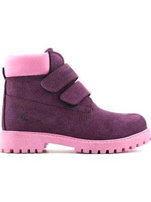 Lumberjack River Hakiki Deri Kız Çocuk Bot Lila Pembe