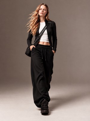 Panto Fashion Kıvrık Belli Şardonlu Barrel Fit Eşofman
