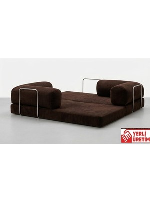 Herev Comfort 200X200 Bondex 50 Dns  Sünger Şark Köşe /yıkanabilir Kadife Kumaşlı Minderli Koltuk Kanepe