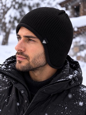FEEMELS Içi Polarlı Premium Kulak Ense Koruyucu Unisex Bere - Kulaklı Bere