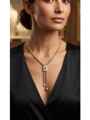 Hg.Aksesuar Fashion Jewelry Kolye Bileklik Küpe Gurmet Set