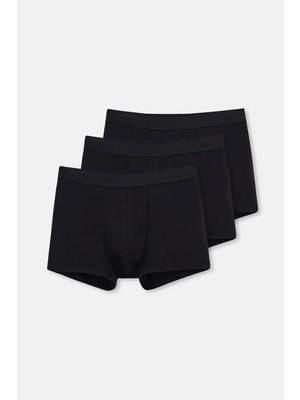Dagi Erkek %95 Pamuklu %5 Likralı Siyah 3'lü Boxer Q6D3K2G1K