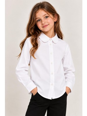 Merdia Kids Kız Çocuk Uzun Kol Gömlek