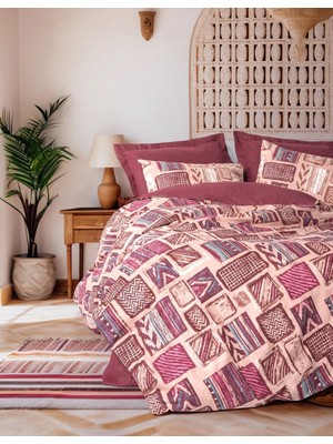 Cotton Box Ethnic Nevresim Takımı Tek Kişilik Estilo Bordo