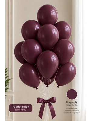 Partixa Latex Balon Seti 10'lu- Burgundy/bordo