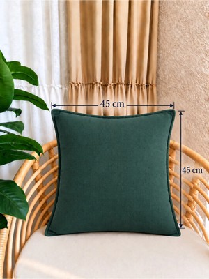 Decamor Home Inci Kadife Dokulu Zümrüt Yeşili Kırlent Kılıfı 1 Adet