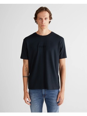Gant Erkek Siyah Bisiklet Yaka T-Shirt