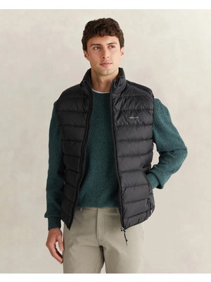 Gant Erkek Siyah Regular Fit Dik Yaka Kaz Tüyü Yelek