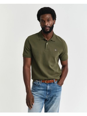Gant Erkek Yeşil Regular Fit Polo