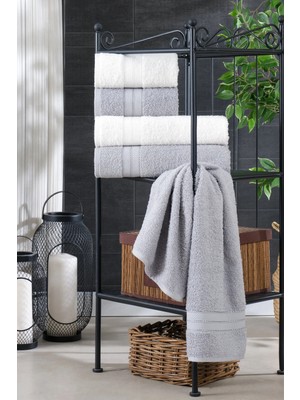 Tabea Home Kai  4'lü Banyo Havlu Seti | Pamuklu | Çeyiz Seti