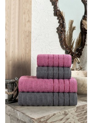 Tabea Home Fluffy 4'lü Banyo Havlu Seti
