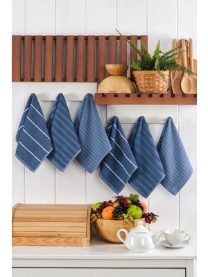 Tabea Home Yonca 6'lı El Yüz Havlu Seti 30X50CM | Mutfak Havlusu | Pamuklu |